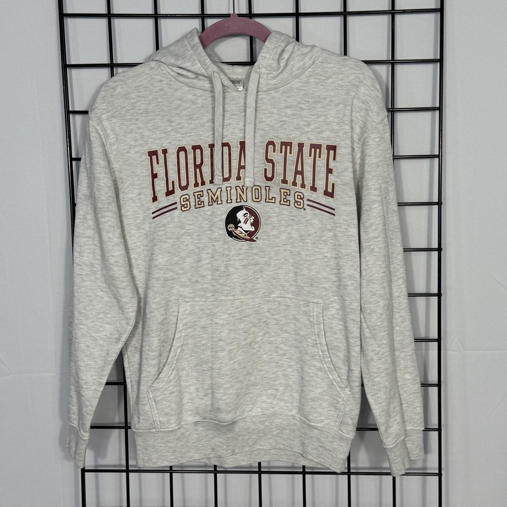 Florida State Seminoles Hoodie Sweatshirt Mens S Small‎ Gray Spellout Activewear